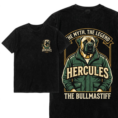 Retro 90s Baseball Film Hercules Dog Illustration Collectible Unisex Wash T-Shirt