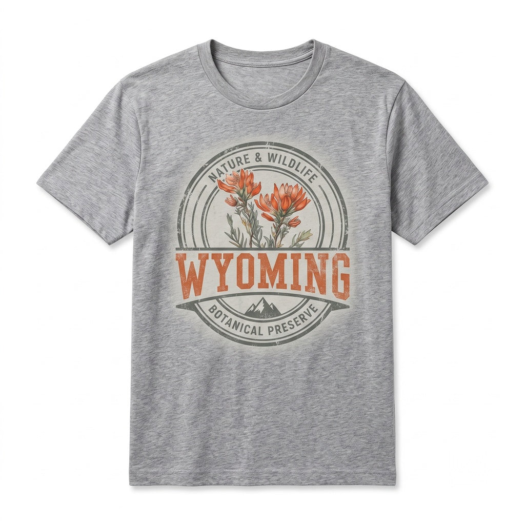 Wyoming Indian Paintbrush Floral Crewneck Graphic Wildflower Botanical Vintage Apparel Unisex TShirt