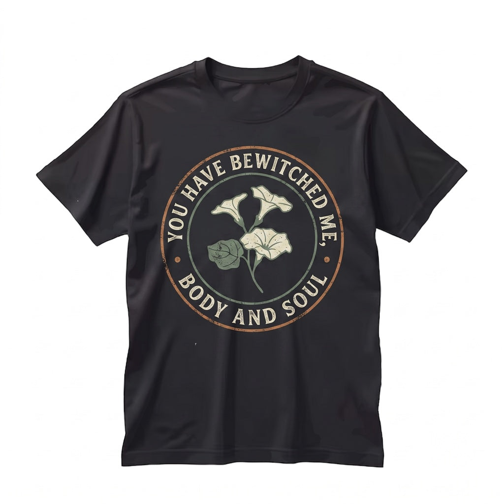 Pride and Prejudice Mr Darcy You Have Bewitched Me Floral Embroidered 1800s Vintage Bookish Literary Gift Unisex TShirt