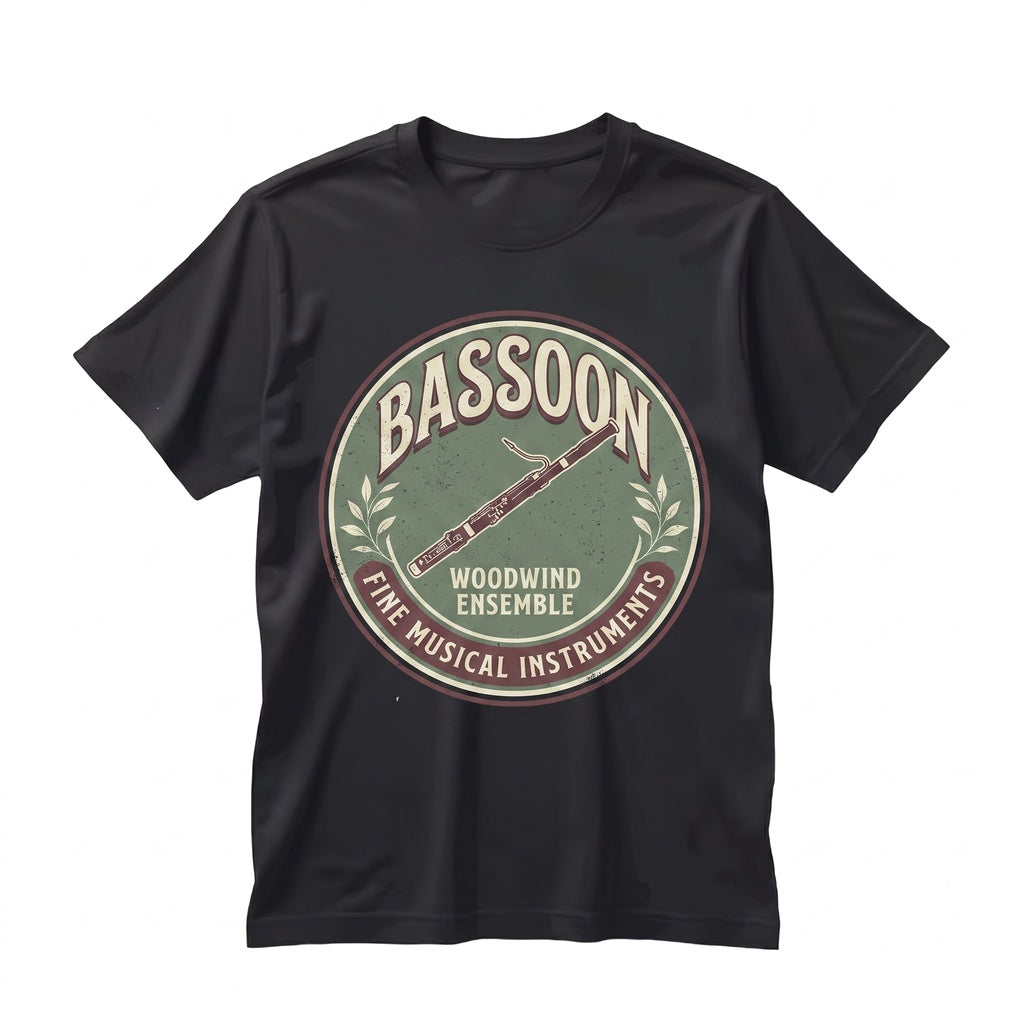 Bassoonist Musician Graphic Faux Gold Orchestra Woodwind Instrument Apparel Unisex TShirt