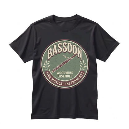 Bassoonist Musician Graphic Faux Gold Orchestra Woodwind Instrument Apparel Unisex TShirt