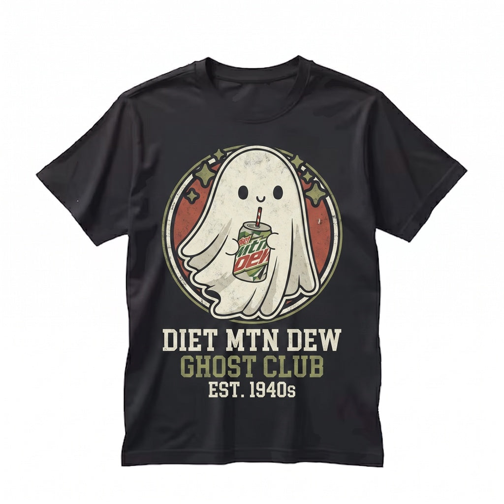 Diet Citrus Soda Ghost Cute Spooky Drink Lover Funny Halloween Graphic Apparel Unisex TShirt