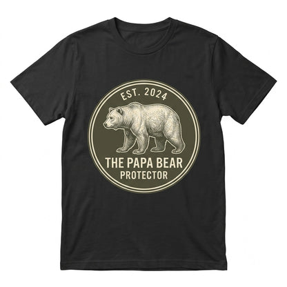 Rustic Vintage Papa Bear Graphic Apparel for Dad, Unisex TShirt