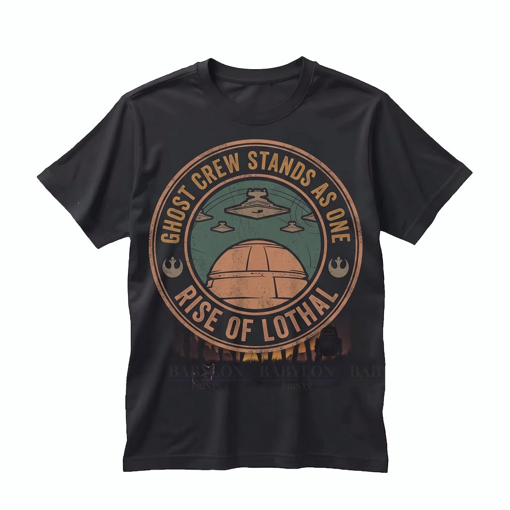 Oversized Sci-Fi Ghost Crew Kanan Jarrus Ezra Bridger Animated Rebels Graphic Vintage Unisex TShirt