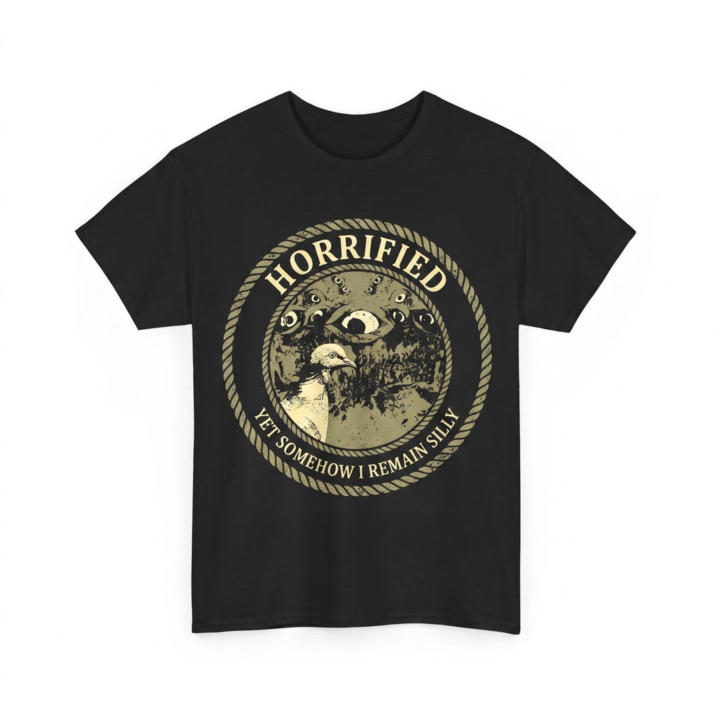 Funny Shocked Bird Graphic Cotton Short Sleeve Apparel Unisex TShirt