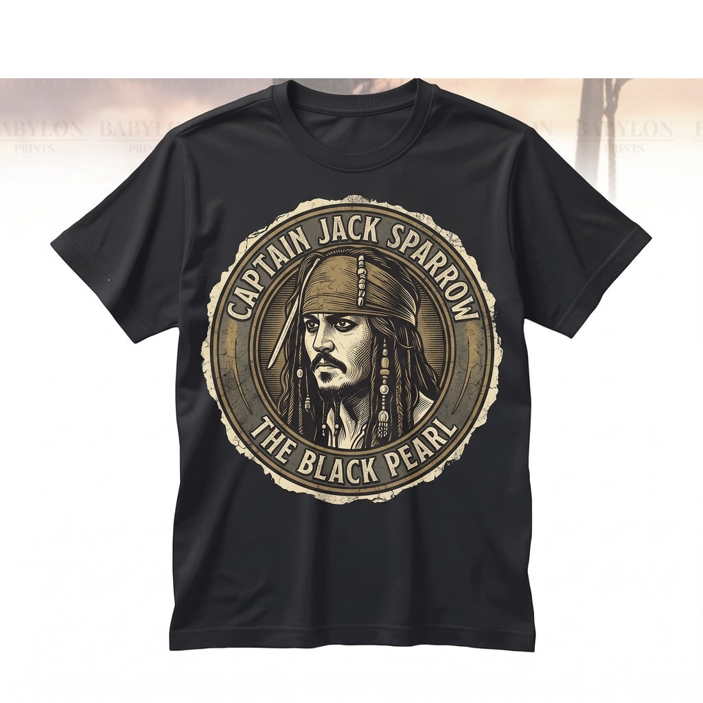 Vintage Oversized Captain Jack Pirate Theme Park Ride Graphic Fan Merch Caribbean Adventure Gift Unisex TShirt