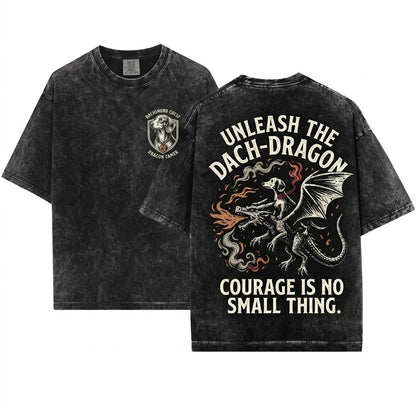 Dachshund Dragon Medieval Funny Wiener Dog Graphic Comfort Colors Unisex Wash T-Shirt