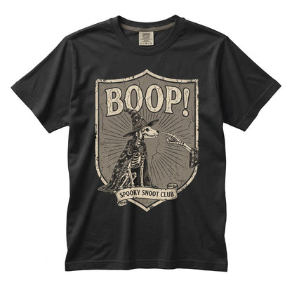 Spooky Dog Boop Skeleton Halloween Party Fall Costume Gift Graphic Long Sleeve Unisex TShirt