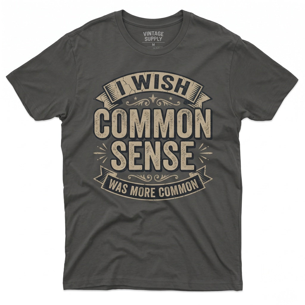 Funny Sarcastic Humor I Wish Common Sense Was More Universal Birthday Gift Graphic Novelty Unisex TShirt