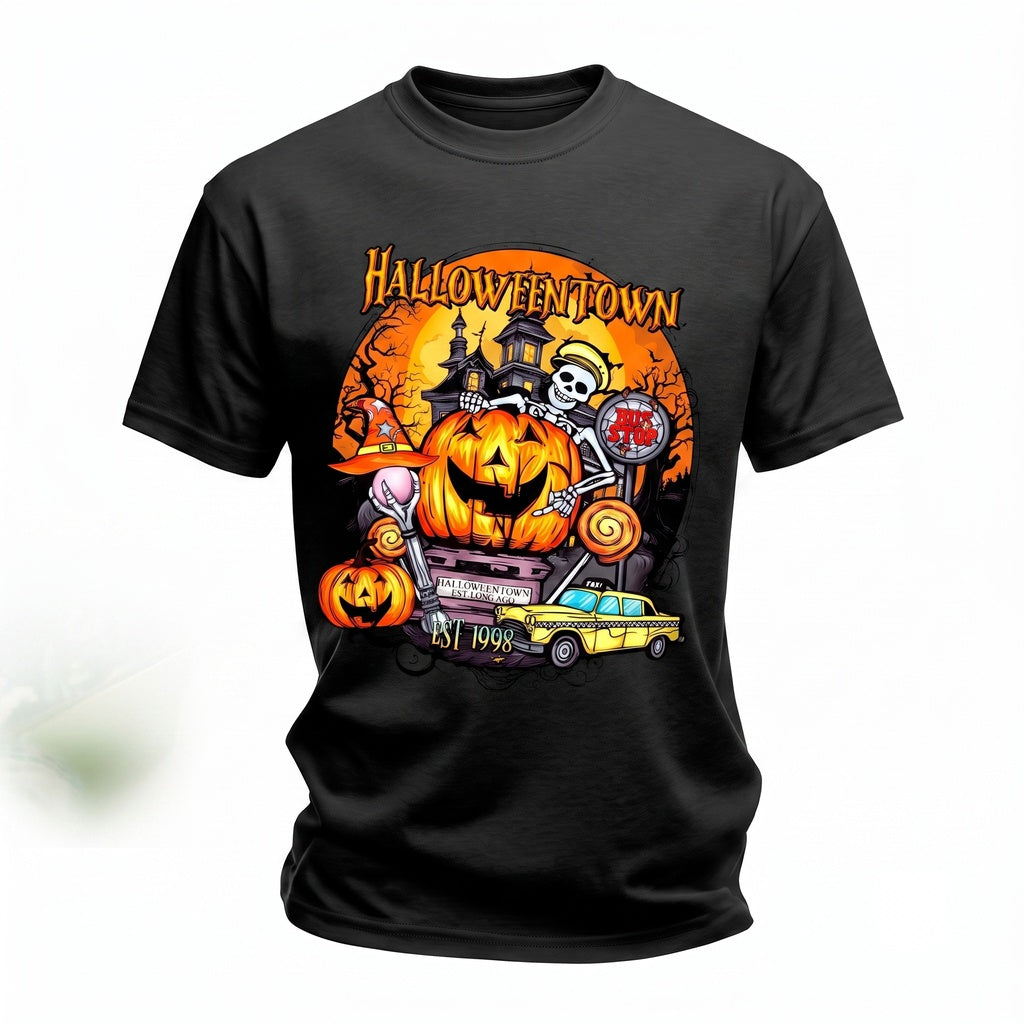 Vintage 1998 Est 90s Retro Halloween University Spooky Graphic Unisex TShirt