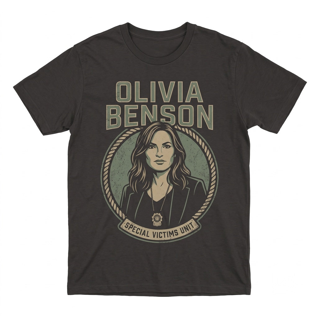 Olivia Benson Vintage Crime TV Drama Fan Graphic Gift For Men Women Unisex TShirt