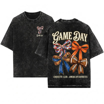 Coquette Brushstroke Sport Bow Game Day Girly Team Spirit Football Baseball Softball Volleyball Soccer Sublimation Graphic Unisex