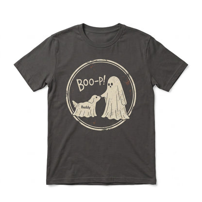 Personalized Ghost Dog Boop Halloween Funny Spooky Season Pet Lover Gift Unisex TShirt