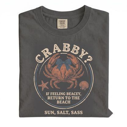 If Crabby Please Return To The Beach Funny Crab Lover Summer Holiday Vacation Graphic Apparel Unisex TShirt