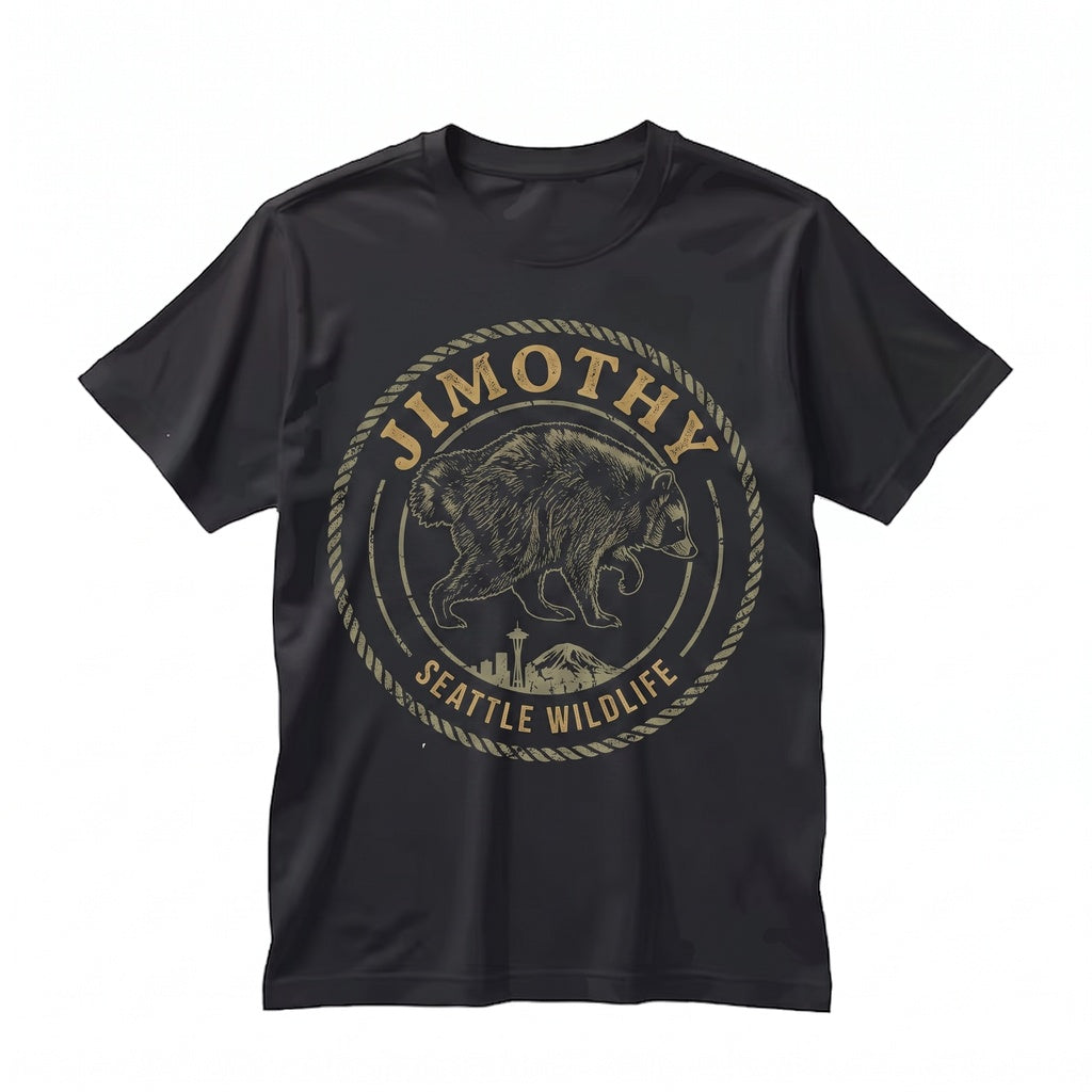 Jimothy Seattle Viral Funny Round King Vintage Pacific Northwest Wildlife Graphic Unisex TShirt