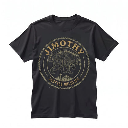 Jimothy Seattle Viral Funny Round King Vintage Pacific Northwest Wildlife Graphic Unisex TShirt