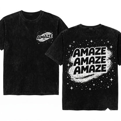 Amaze Space Minimalist Galaxy Graphic Sci-Fi Aesthetic Project Hail Mary Inspired Lover Gift Unisex Wash T-Shirt
