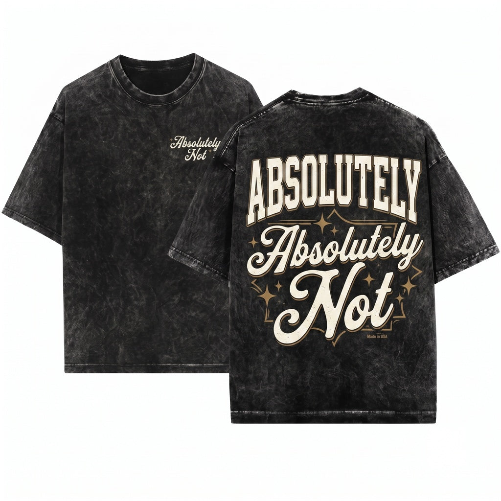Absolutely Not Id Rather Be Reading Funny Sarcastic Introvert Adult Humor Novelty Graphic Vintage Unisex Wash T-Shirt