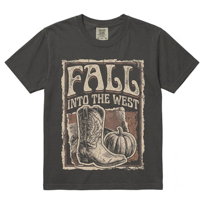 Fall Cowboy Boots Graphic Western Autumn Country Aesthetic Unisex TShirt