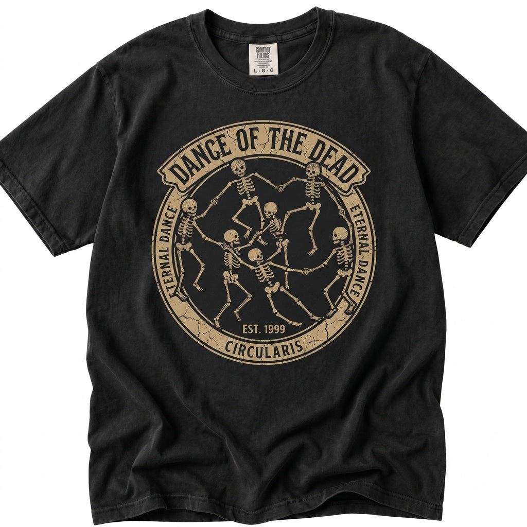 Dancing Skeleton Graphic Vintage Halloween Retro Spooky Season Apparel Unisex TShirt