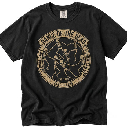 Dancing Skeleton Graphic Vintage Halloween Retro Spooky Season Apparel Unisex TShirt