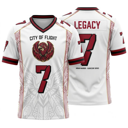 Unisex Stitched Football Fan Jersey - Lightweight Breathable Mesh Game Day Athletic Top