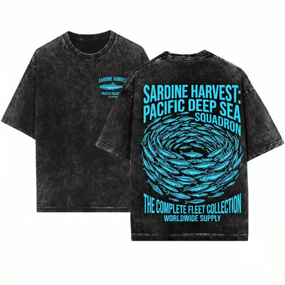 Sardine Portugal Seafood Fisherman Beach Foodie Gift Unisex Wash T-Shirt