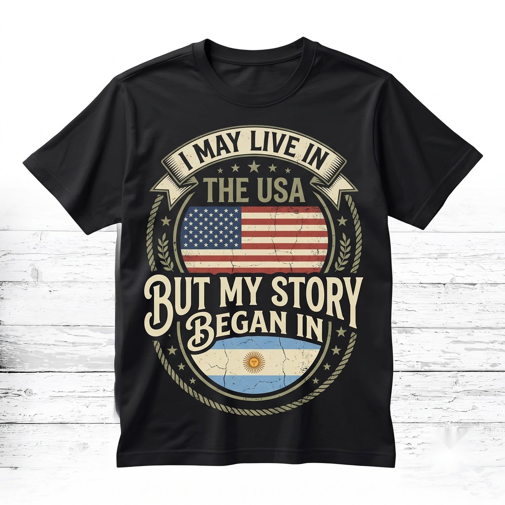 Argentine American Heritage Argentina Flag Roots USA Story Birthday Gift Apparel Tank Top Unisex TShirt