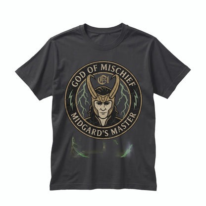 Vintage God of Mischief Norse Myth Graphic Tom Hiddleston Fan Apparel Retro Comic Gift Unisex TShirt