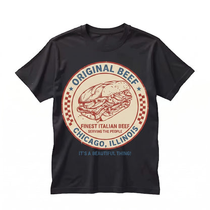 Original Beef Chicago Retro Italian Sandwich Crewneck Graphic Vintage Unisex TShirt