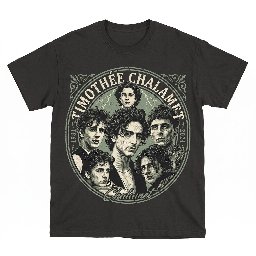 Timothee Chalamet Vintage Retro Celebrity Graphic Gift for Men Women Unisex TShirt