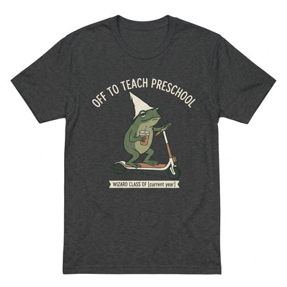 Cute Pre K Preschool Elementary Teacher Back To School Silly Frog Iced Coffee Gift Unisex TShirt