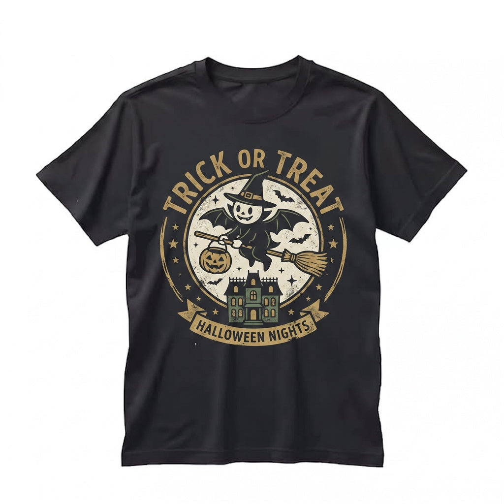 Vintage Cartoon Duck Nephews Witch Halloween Trick Or Treat Spooky Graphic Apparel, Unisex TShirt