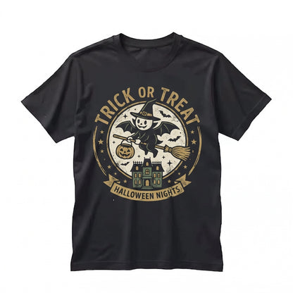 Vintage Cartoon Duck Nephews Witch Halloween Trick Or Treat Spooky Graphic Apparel, Unisex TShirt