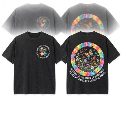 What Makes You Different Is Beautiful Autism Awareness Mama Family Gift Unisex Wash T-Shirt
