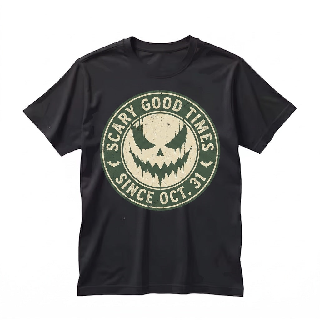 Dripping Scary Pumpkin Face Dark Horror Aesthetic Spooky Halloween Gift Unisex TShirt