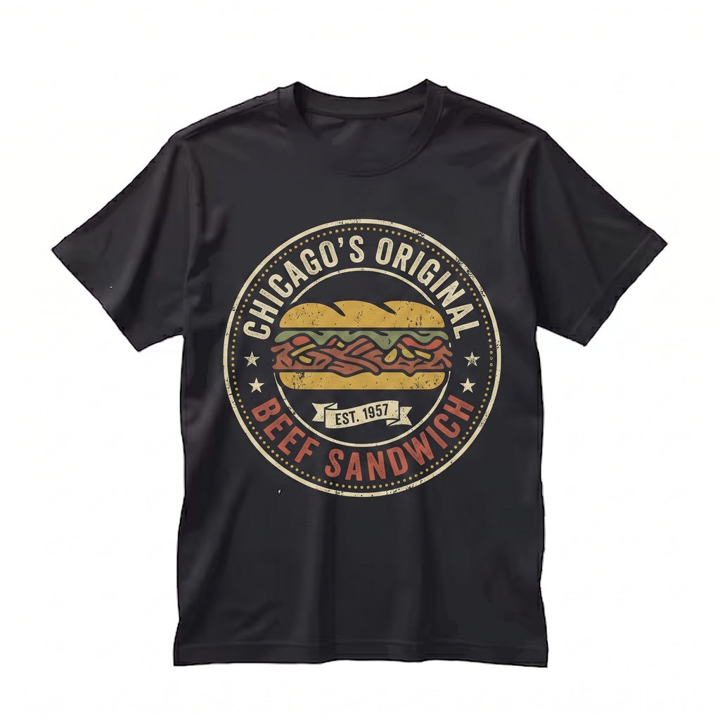 Vintage Chicagoland Italian Beef Original Restaurant Bear Graphic Unisex TShirt