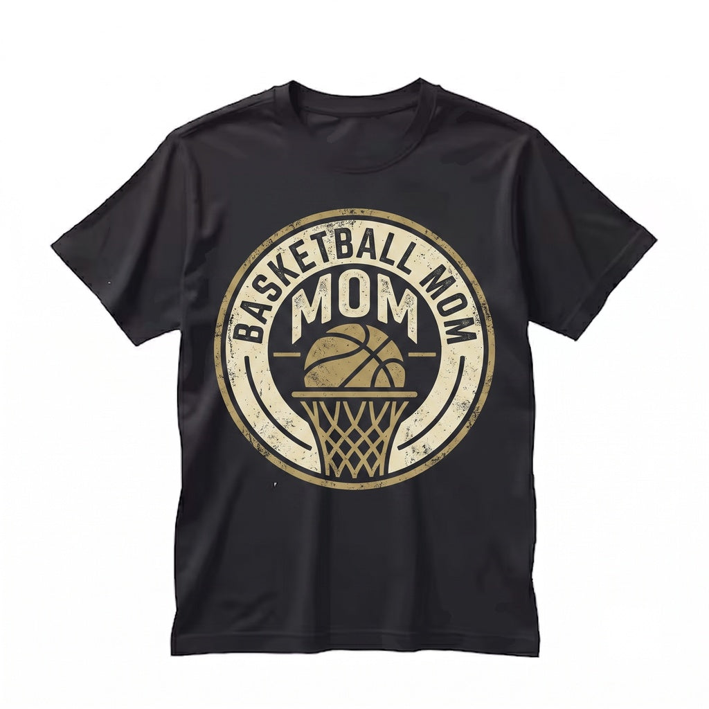 Basketball Mom Game Lover Girls Player Coach Daughter Birthday Present Fans Support Parent Practice Unisex TShirt