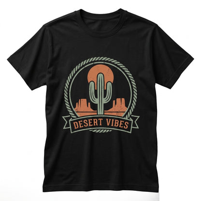 Vintage Desert Cactus Graphic Retro Southwest Boho Landscape Nature Adventure Gift Unisex TShirt