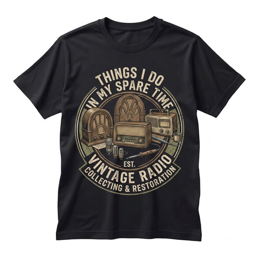 Vintage Distressed Electronics Hobby Radio Graphic Design Unisex TShirt