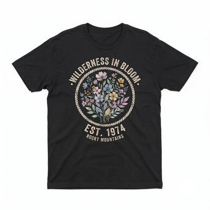 Wildflower Floral V-Neck Graphic Apparel Unisex TShirt