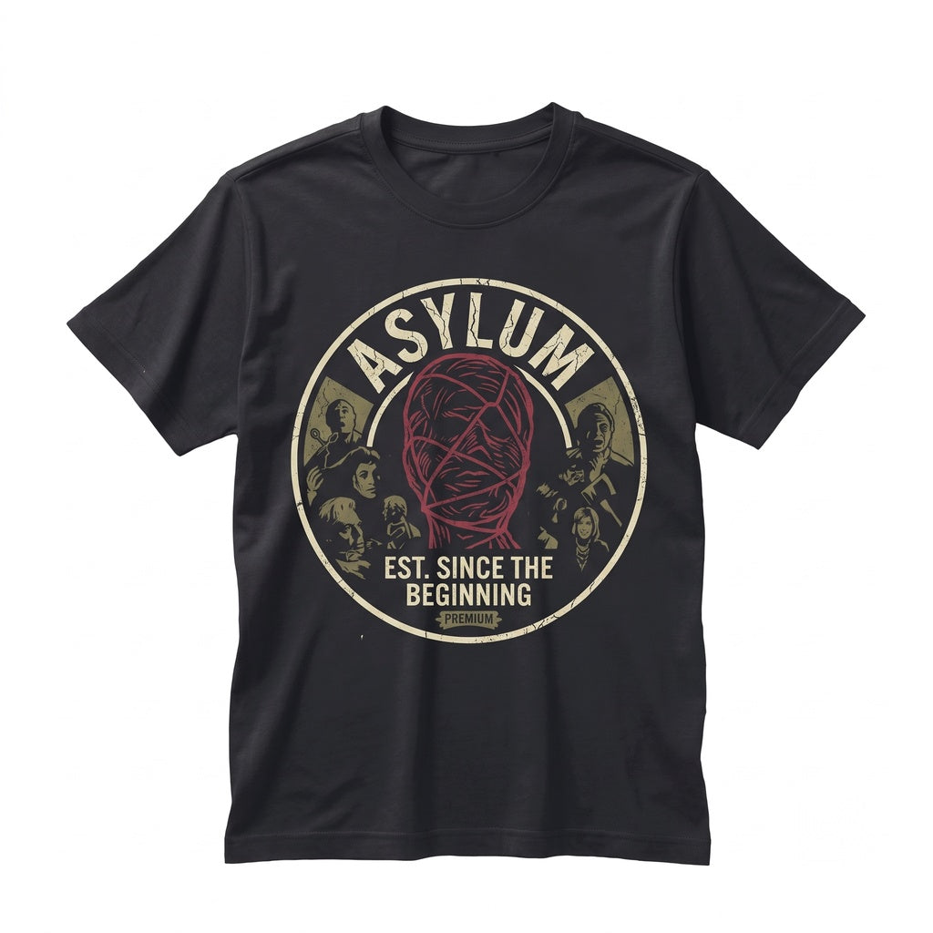 Asylum Psychiatric Hospital Graphic Creepy Sanitarium Dark Horror Apparel Unisex TShirt