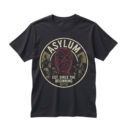Asylum Psychiatric Hospital Graphic Creepy Sanitarium Dark Horror Apparel Unisex TShirt