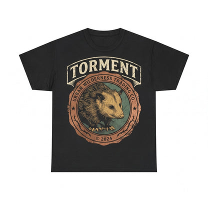 Funny Torment Opossum Screaming Chaos Graphic Vintage Cotton Casual Top Unisex TShirt