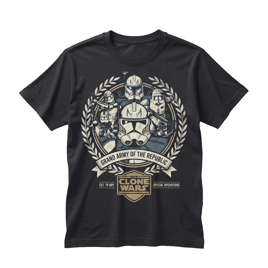 Oversized Captain Rex Clone Trooper 501st Legion Sci-Fi Graphic Apparel for Theme Park Trip Unisex TShirt