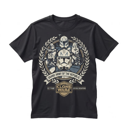 Oversized Captain Rex Clone Trooper 501st Legion Sci-Fi Graphic Apparel for Theme Park Trip Unisex TShirt
