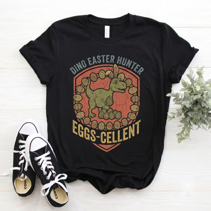 Funny Dinosaur TRex Easter Bunny Eggcellent Happy Holiday Gift Unisex TShirt