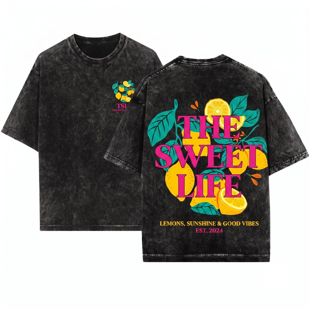 La Dolce Vita Italian Summer Graphic Unisex Wash T-Shirt