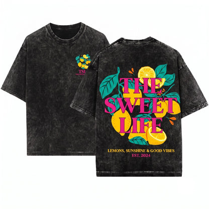 La Dolce Vita Italian Summer Graphic Unisex Wash T-Shirt