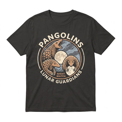 Funny Three Pangolin Moon Graphic Vintage Cute Armadillo Scale Animal Lover Apparel Unisex TShirt
